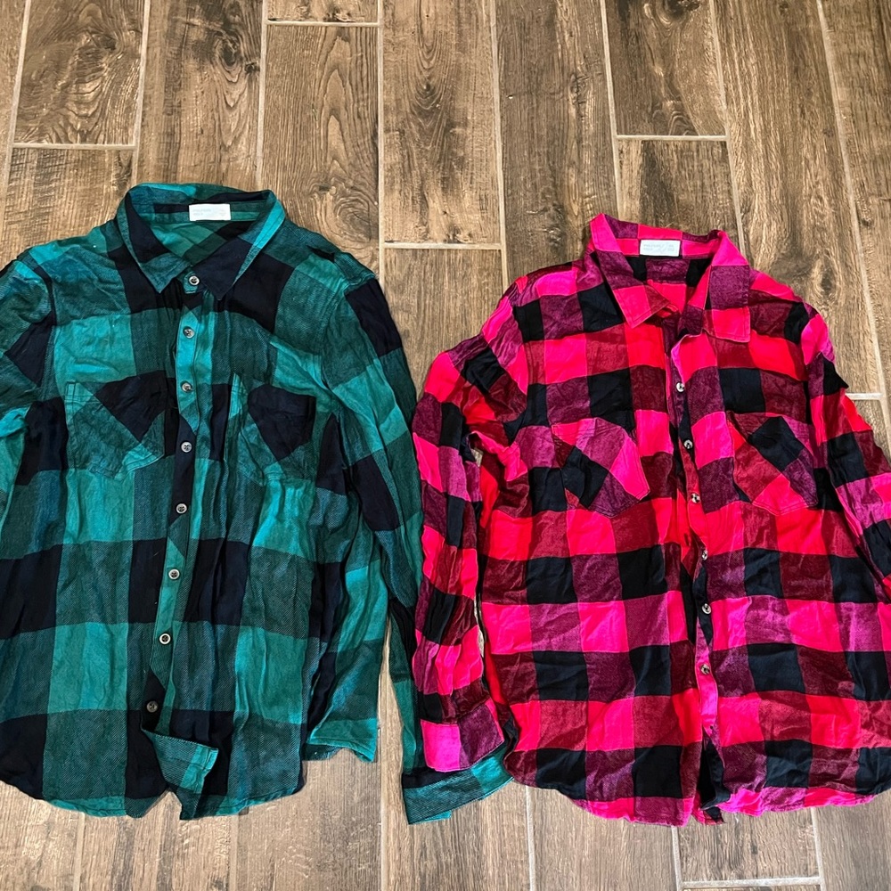 Women’s size XXL Plaid Shirts